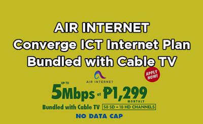 Air Internet : Converge ICT No Data Cap Internet Plan Bundled .